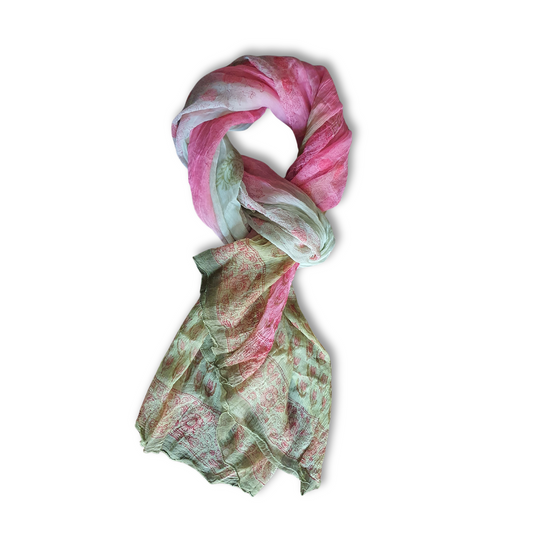 Artisan-Crafted Hand-Printed Rajasthan Scarf: Unique Cultural Elegance