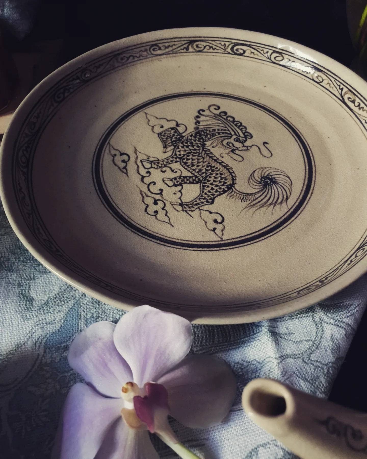 Handmade Pottery Tea Set - Hand Painted Pottery - Chinese Tea Set - handmade pottery - handmade tea pot - Artisan Pottery - Wedding Gift